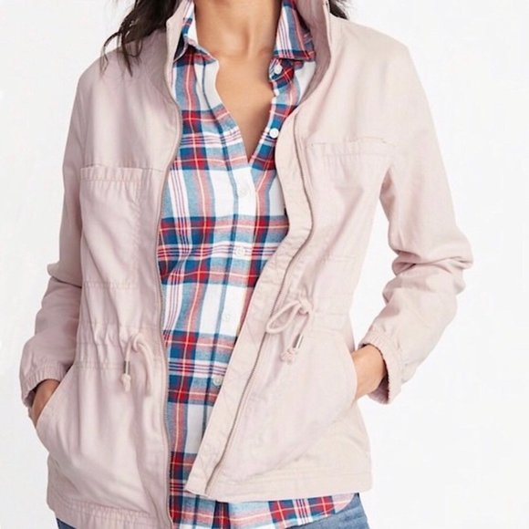 Old Navy Jackets & Blazers - Old Navy Pink Twill Field Jacket